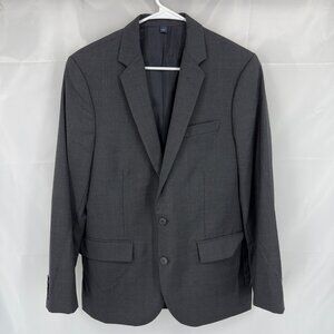 J Crew Men 38S Thompson Suit Jacket 2 Button Gray Business Sport Coat Short Wool